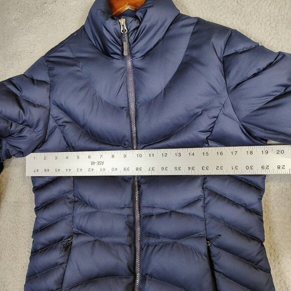 Eddie Bauer Puffer Jacket Women's Medium Blue Down EB650 Full Zip Outdoor Winter - Picture 8 of 15